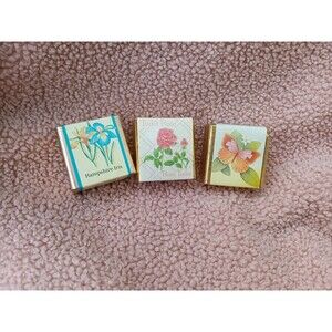 Lot of 3 Vintage Ben Rickert English Country Floral & Tea Rose English Bath Cube
